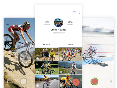 Real Time Video Photos Sharing adobe xd app design fitness app interaction design ios mobile app mobile app design tracking ui user center design user experience design user interface design ux