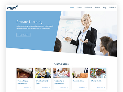 Online Learning Landing Page adobe xd concept design interaction design landing page design ui user center design user experience design user interface design ux