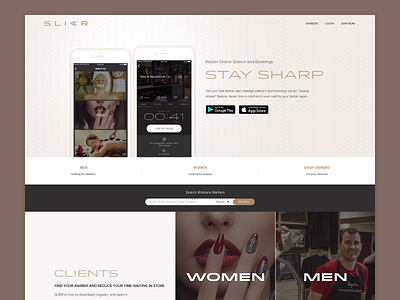 Barber Landing adobe xd concept design interaction design landing page design ui user center design user experience design user interface design ux