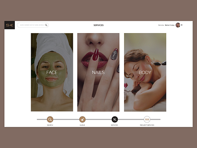 Beauty Parlour - Female Service Booking adobe xd concept design interaction design landing page design ui user center design user experience design user interface design ux