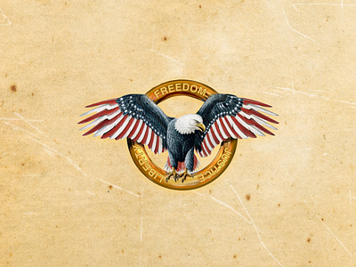 Liberty Freedom Justice concept design eagle logo logo usa