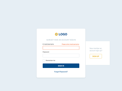 Sign In adobe xd app concept design interaction design landing page design login login design login form sign design sign in sign in page ui user center design user experience design user interface design ux