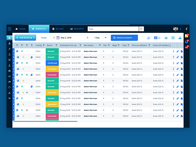 Flight Booking Listing admin panel adobe xd app concept dashboard design flight booking listing interaction design ios mobile app mobile app design ui user center design user experience design user interface design ux