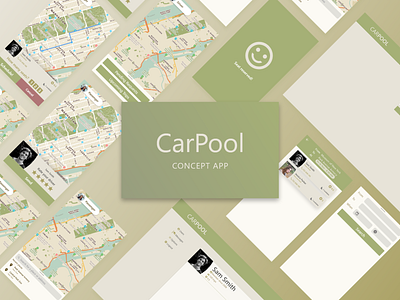 CarPool Concept App app app concept car app daily ui design mobile app travel ui