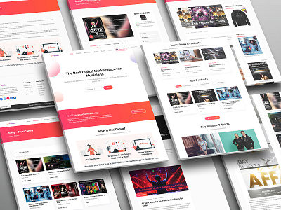 Digital Marketplace for Musicians with WordPress musician ui design wordpress wordpress website