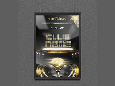 Envato - Gold Club Party club party envato flyer flyer design