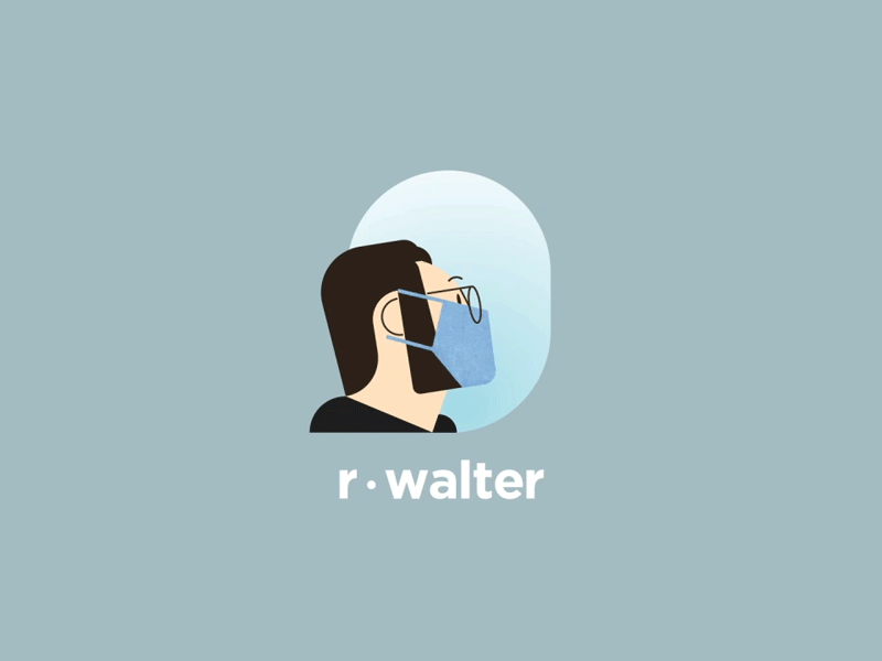 r • walter | mask animation branding design de personagem gráficos em movimento illustration ilustração logo logotipo marca