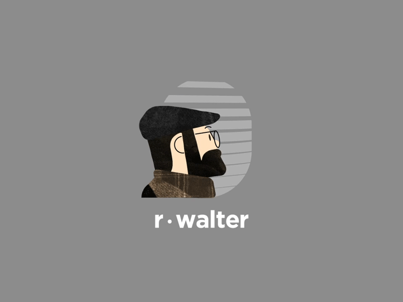 r • walter | Düsseldorf animation branding design de personagem gráficos em movimento illustration ilustração logo logotipo marca motion graphics