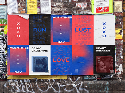 Modern Day Valentine's design poster typography