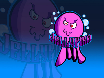 Jellyfish Logo design graphic design illustrated logo illustration illustrator j logo jellyfish logo logo design logodesign sport logo