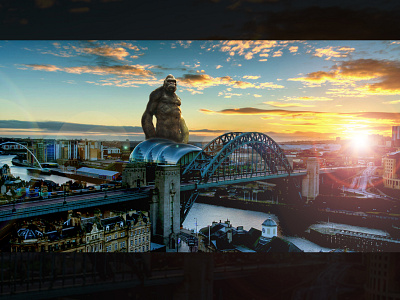 King Kong visits my home town... graphic design king king photo edit photo editing photo manipulation photography editing