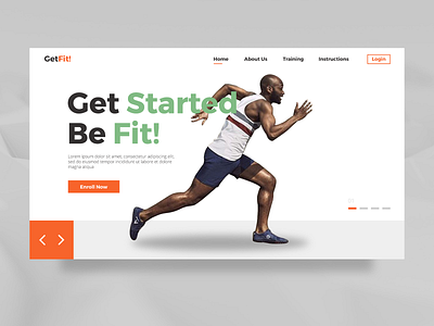 Getfit! Web design Concept cardio fitness fitness app fitness website design health running sidekick digital uiux webdesign website weeklyui weights workout workout app