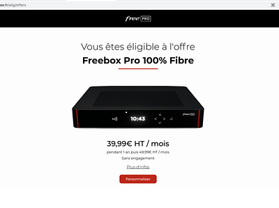 New french internet router b2b sales b2b website black internet internet provider product design red router white whitespace