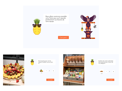 Smooth onboarding - connected café ananas copywriter food and drink fruits illustration onboarding snacks totem typography ui ux design