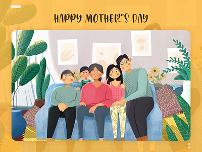 Happy mother's day app design icon illustration ui 人物 扁平化 插画