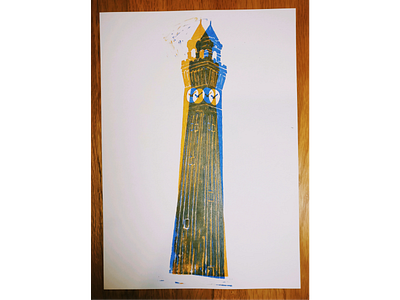 Old Joe - Linocut