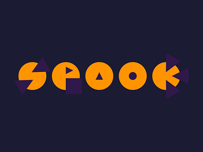 Spook Geometric Text halloween spook typography vector weekly warm up