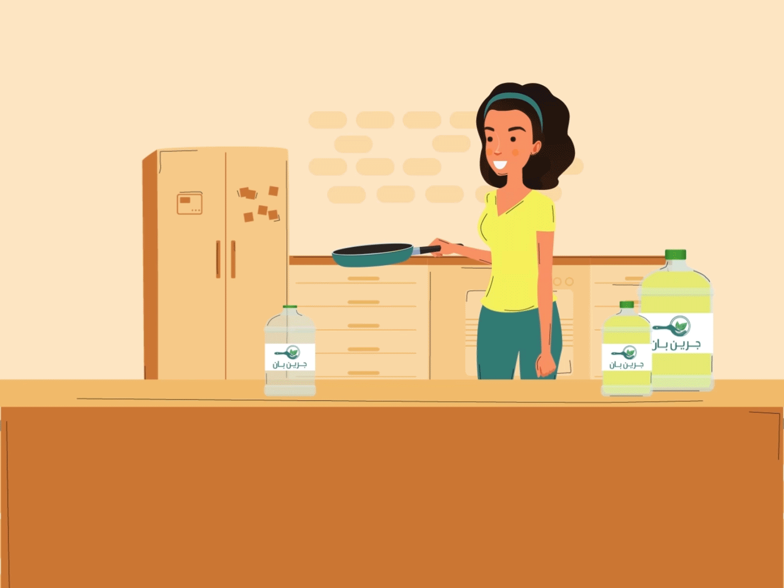 filling the bottle with oil animation characters cooking illustrations kitchen motiongraphics oil rigging vector vectorart