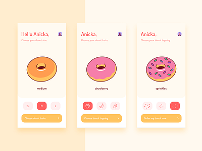 omnom donuts candy colourful design donut donuts hungry summer ui uiuxdesign ux
