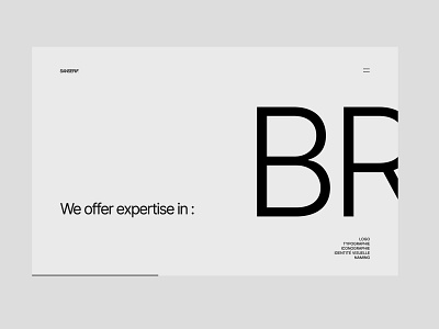 Sanserif UI Design branding design minimalism modern typography ui ux web design