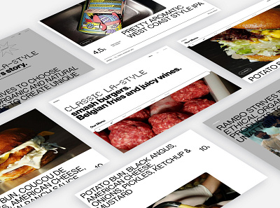Rambo Burger — Exploration UI branding design editorial design minimal modern restaurant smashed burger typography ui ux web design