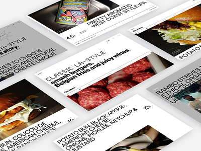 Rambo Burger — Exploration UI branding design editorial design minimal modern restaurant smashed burger typography ui ux web design