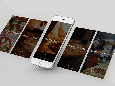 Graziella's Pizza app design ios matteo de lorenzi responsive design ui ux web design