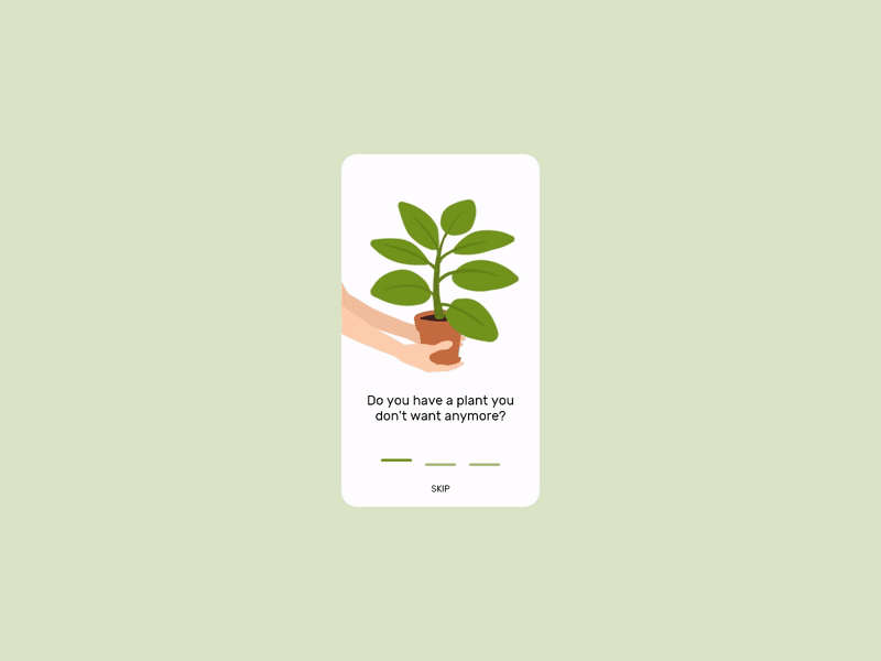 Plant exchange app UI