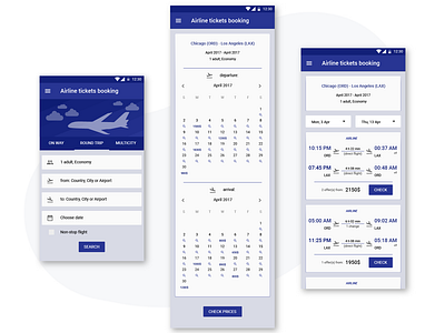 Material Design Airline booking ticket app airline android android app material design ticket ticket booking ui