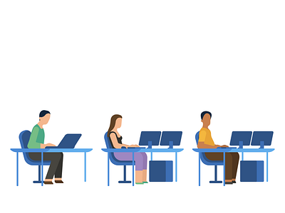 Illustration - people using computers