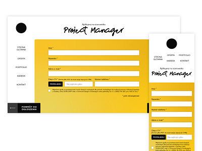 Recruitment form web design form mobile recruitment webdesign webpage