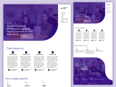 Marketing agency webpage design