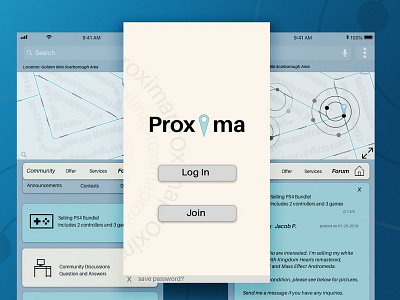 Proxima Log in app dailyui 001 design designchallenge mobile ux designer ux ui design