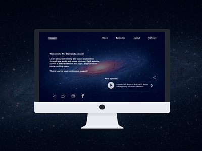 The Star Spot podcast redesign adobexd dailyui design designchallenge landingpage toronto uxui uxuidesign webdesign webui