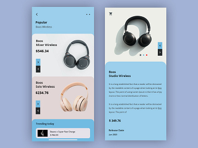 Headphone Store App app design ecommerce em em design headphone idea interface invision invision studio invisionapp minimal mobile sketch store ui user