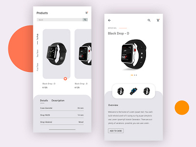 Watch Shop App accessories add to cart app clean ecommerce ecommerce app fashion minimal minimalist shop shopping app store ui uiux watch