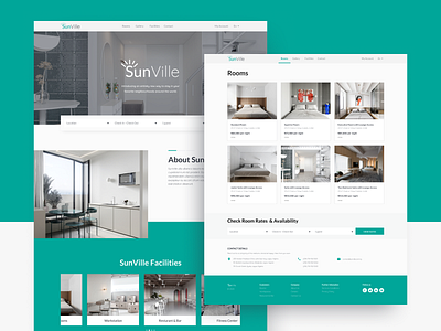SunVille - Hotel UI UX Website Design