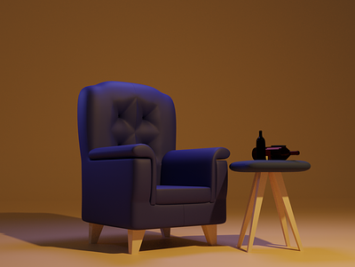 Furniture set 3d 3d render blender furniture minimal render rendering