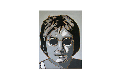 John Lennon acrylic art carving illustration pop pop art wood
