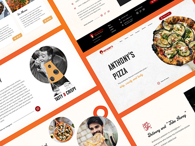 Pizzeria Landing Page branding design illustration landing landing page pizza pizzeria typography ui ux webdesign