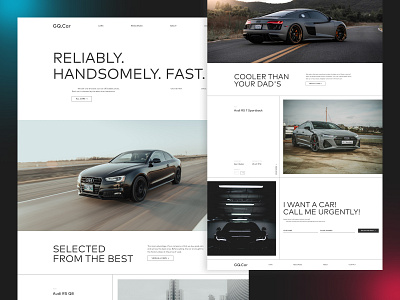 Luxury Cars Landing Page branding design logo ui ux webdesign