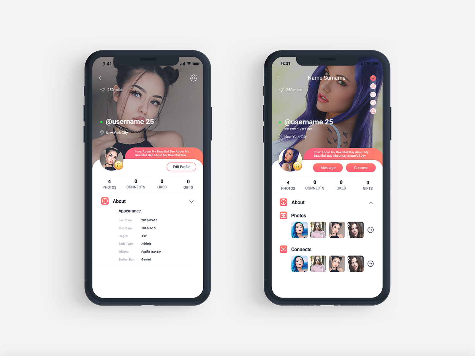 Dating App by Andrew Tsvetkov on Dribbble