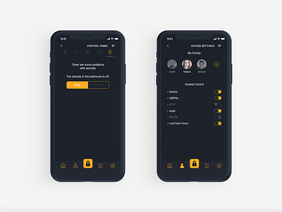 Smart Home access adobe app audio cctv climate control panel design ios iphone lighting mobile app modern modern design photoshop security security app ui ui ux ux