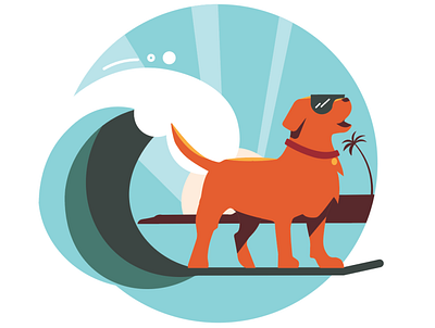 SurfDog design flat graphic graphicdesign illustration illustration art vector