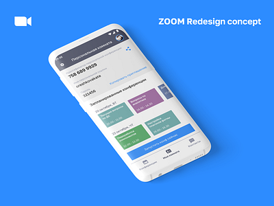 Zoom Cloud Meetings Redesign Concept app appdesign mobileapp mobileappdesign redesign redesign concept ui ux uxdesign zoom
