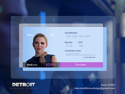 Credit Card Checkout / Daily UI #002 daily 100 challenge daily ui daily ui 002 detroit ui web