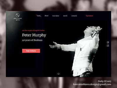 Landing Page First Screen / Daily UI #003 bauhaus daily 100 challenge daily ui daily ui 003 peter murphy ui web