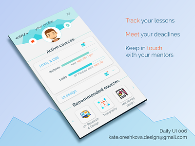 User Profile / Daily UI #006 account course daily 100 challenge daily ui daily ui 006 lessons profile ui user user account user card