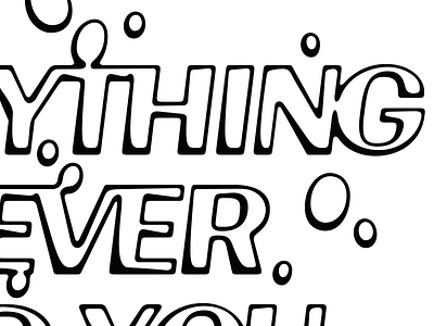 Everything I Never Told You lettering type