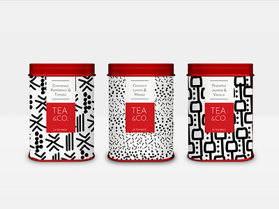 Tea Tins with Original Pattern Design Work drawing graphic designer illustration package design packaging patterns